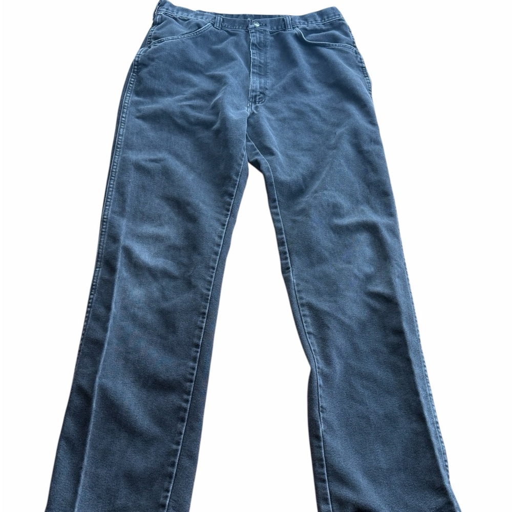 Wrangler Authentic Gray Relaxed Fit Jeans Mens 36x32 Straight Leg Fade Denim